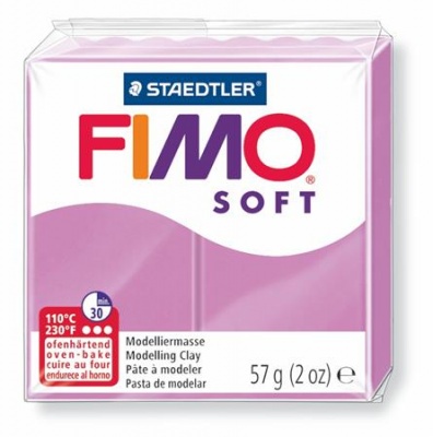 Modelovacia hmota, 57 g, polymérová, FIMO "Soft", levanduľová