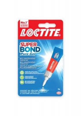 Sekundové lepidlo, gél, 3 g, HENKEL "Loctite Super Bond Pure Gél"