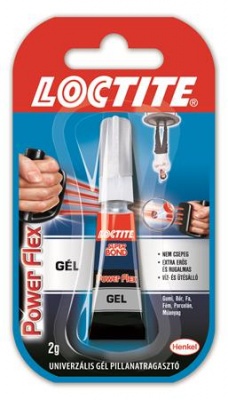 Sekundové lepidlo, gél, 2 g, HENKEL "Loctite Super Bond Power Gél"