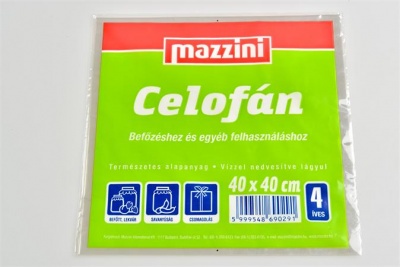 Celofán, 4 hárky, 40x40 cm, MAZZINI