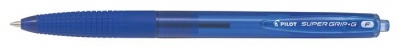 Guľôčkové pero, 0,22 mm, stláčací mechanizmus, PILOT "Super Grip G", modré