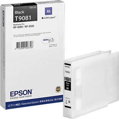 T908140  Náplň k tlačiarňam Workforce Pro WF-6090, WF-6590, EPSON, čierna, 5k