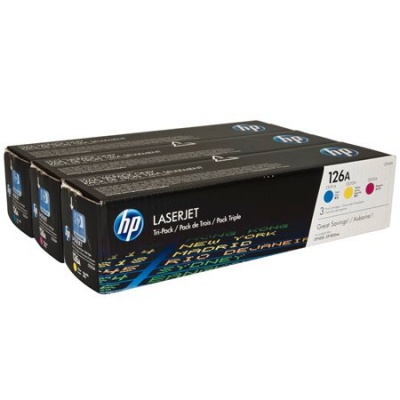 CF341A toner multipack, do tlačiarne ColorLaserJet Pro CP1025, HP 126A c+m+y, 3*1k