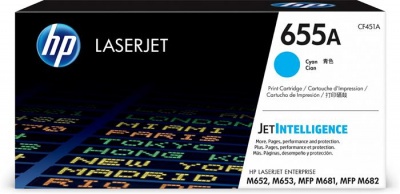 CF451A Laserový toner k tlačiarňam Color LaserJet M681, M682, HP 655A, cyan, 10,5k