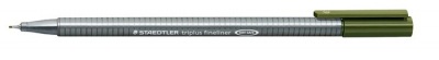 Liner, 0,3 mm, STAEDTLER "Triplus", olivovo zelený